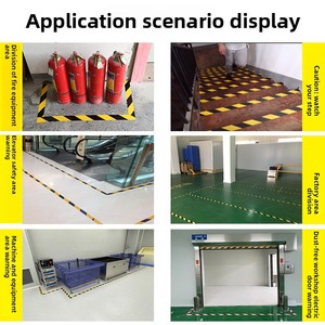 Cinta de Advertencia de PVC Directa de Fábrica, Cinta para Marcar Pisos, Identificación de Divisiones de Área de Trabajo, Adhesivo de Advertencia de 5cm de Ancho y 10m - Product Image 4