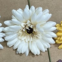 TCF TSB0225 Bunga Artifisial Dekorasi Kepala Bunga Gerbera Bunga Artifisial Putih Daisy untuk Dekorasi Pernikahan Rumah