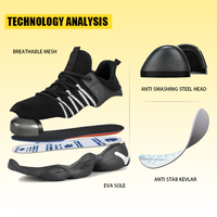 Chaussures de travail antidérapantes, absorbant les chocs, avec embout en acier, anti-impact, anti-perforation, confortables, résistantes à l'usure