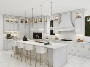 Nouvelle Arrivée 2026 : Cuisine de Luxe Blanc Ivoire avec Îlot, Conception Ouverte et Personnalisée - Product Image 3