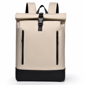 Mochila de tendencia de moda de gama alta para hombres y mujeres, mochila de viaje Oxford informal de estilo enrollable para estudiantes universitarios profesionales - Product Image 4