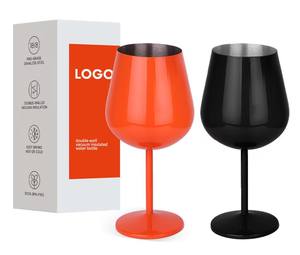 2025 nouveau Design incassable couleur néon luxe en acier inoxydable verre à vin gobelet <span class=keywords><strong>pour</strong></span> les fêtes conception personnalisée vin crème glacée <span class=keywords><strong>verres</strong></span> - Product Image 4