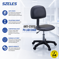Chaise de laboratoire en mousse PU antistatique réglable avec cadre en acier Chaise de bureau industrielle compétitive ESD pour salle blanche à usage scolaire