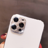 Protection d'objectif d'appareil photo en verre trempé ultra-fin de qualité AAA Bling Diamond pour 13 Pro Max Ring Lens