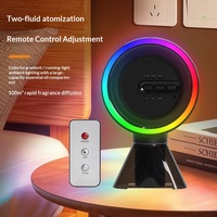 Diffuseur de brume froide intelligent télécommandé à deux fluides, atomisation, lumière d'ambiance sept couleurs, alimenté par batterie, parfum automatique