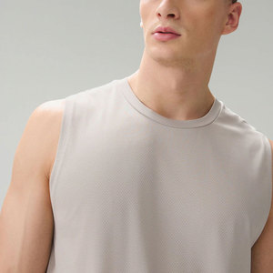 100% Polyester Knitted Quick Dry Eco-Friendly Sleeveless Gym <b>Running</b> Training <b>Vest</b> Custom Logo Lightweight Breathable Casual - Product Image 3