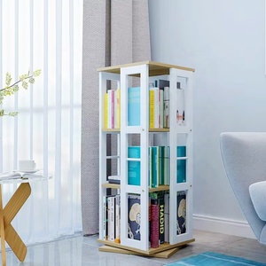 Tùy Chỉnh Thư Viện Cửa Hàng Bán Lẻ Lưu Ý Màu Cuốn Sách Tập Thể Dục Tạp Chí Danh Mục Sản Phẩm Sàn Kim Loại Gỗ Xoay Hiển Thị Đứng Giá - Product Image 4