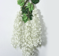 Fleur artificielle de glycine en soie, plante grimpante décorative pour plafond, mariage, Thanksgiving, remise de diplôme, style moderne et écologique