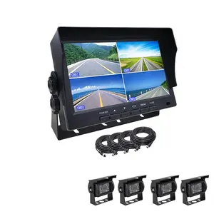 9 Inch Quad Mode Auto Monitor Tft Lcd Auto Achteruitkijkscherm Achteruit Monitor Voor Bus Auto Monitor