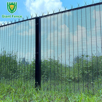 Clôture de sécurité en treillis soudé anti-escalade 358 à revêtement poudré haute sécurité pour aéroport/prison avec design 3D
