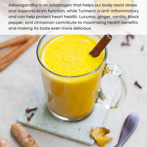 Mélange de Latte au Lait Doré Superfood aux Épices, Ashwagandha et Curcuma, Marque Blanche - Product Image 5