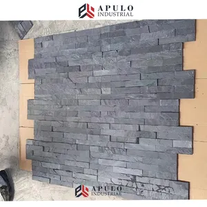 Rust Quartzite Batu Veneer Dinding Pelapis Kait Semen Kembali Batu Budaya Batu Batu Tulis