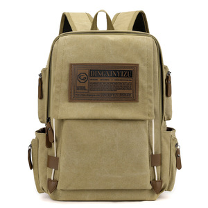 Men's Stylish <b>Backpack</b> <b>Waterproof</b> Canvas Material Trendy Design School Sports Casual & Travel Use - Product Image 3