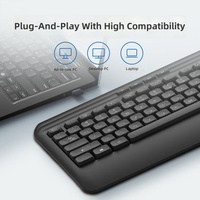 Clavier filaire silencieux ThinkPlus K320, boutons étanches, série professionnelle, ergonomique, USB 3.0, clavier d'ordinateur portable en plastique noir