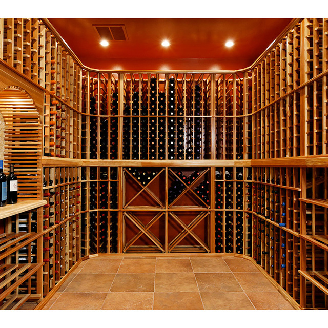 Stackable Modular Wooden Wine Holder Display Wine Shelf Rack with Display Storage