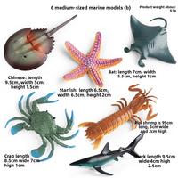 Vente en gros d'usine de jouets en PVC solides représentant des animaux : insectes, araignées, requins marins - Aides pédagogiques éducatives