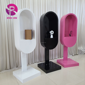 Décoration de mariage en forme de cabine <span class=keywords><strong>téléphonique</strong></span> londonienne, stand photo moderne avec éclairage LED - Product Image 6