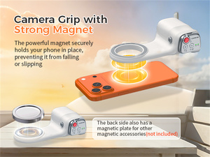 Support de téléphone magnétique avec <span class=keywords><strong>stabilisateur</strong></span> de caméra à forte adhérence magnétique et lumière d'appoint LED réglable pour vlogueurs professionnels - Product Image 6