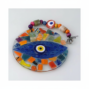 12 X 22 cm Glass Evil Eyes <b>Wall</b> <b>Decoration</b> Unique and Eye-catching <b>Wall</b> Accent - Product Image 2