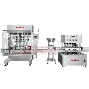 Industry Automatic 4 Head Paste Piston Filling Machine Vertical Piston Shampoo Filling Capping Machine with Conveyor