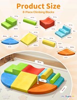 Blocs de jeu en mousse souple pour bébé, personnalisables OEM/ODM, 8 pièces, pour l'escalade, le jeu, la rampée et le glissement des tout-petits