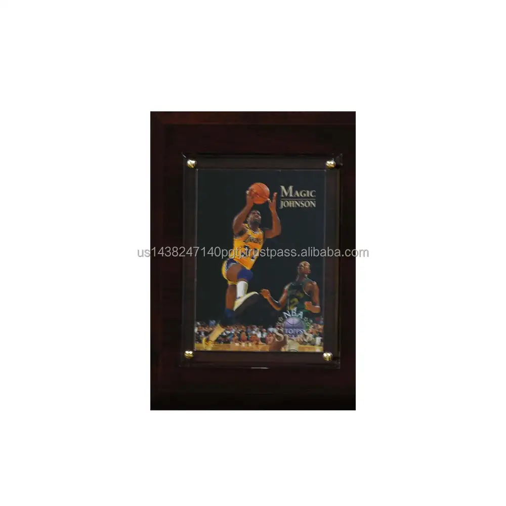 Benutzer definierter Druck Sport Basketball N B A 6 "X8" Magic Johnson Karriere Stat Plaque Sammel karten für die Werbung