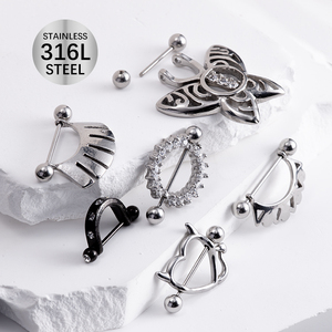<span class=keywords><strong>Piercing</strong></span> para <span class=keywords><strong>el</strong></span> cuerpo Sexy Zircon Crystal Dangle Nipple <span class=keywords><strong>Piercing</strong></span> con mujer <span class=keywords><strong>Hombre</strong></span> Barra de acero inoxidable Barbell Nipple Rings - Product Image 4