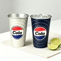 Mug en aluminium personnalisé 12oz 16oz pour fêtes, bière, cola, café – Tasses à bière personnalisées à paroi simple – Gobelets pour boissons froides