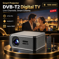 Proyektor 8K Native 1080P HD WiFi Android 11 Speaker HiFi Auto Focus Auto Keystone Dengan DVB-T2 TV Digital Home Cinema