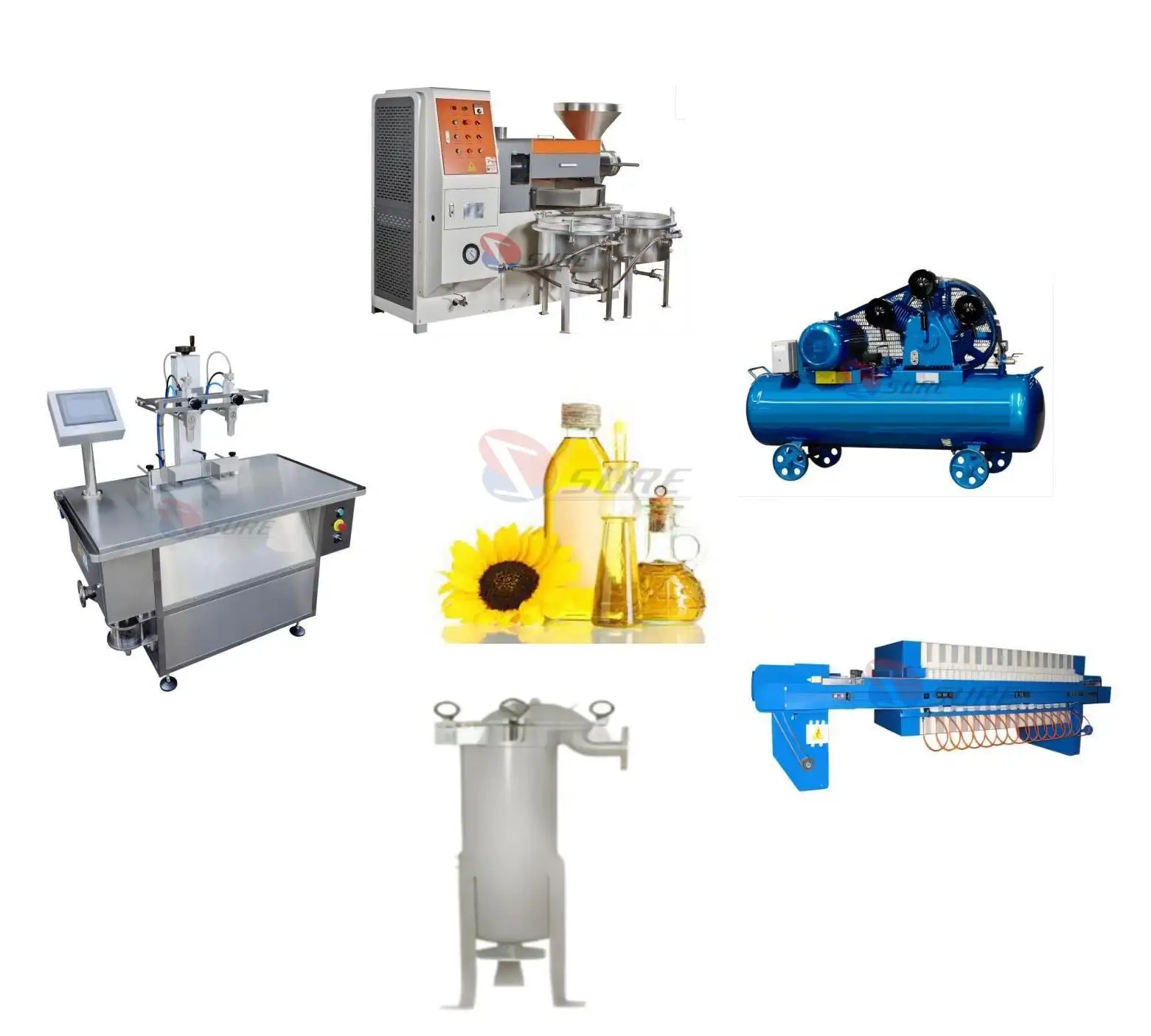 Línea de producción de extractor de prensa de aceite de linaza de girasol de alta capacidad Línea de producción de prensado de aceite de palma de alta calidad