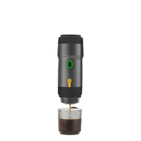 Machine à Café Expresso Professionnelle Mini Automatique Portable avec Boîtier en Acier Inoxydable Source d'Énergie Électrique Système d'Eau Chaude
