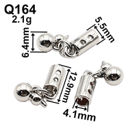Prix de gros Embout de cordon à double trou en alliage de zinc sans nickel, accessoires de quincaillerie pour sacs à main et vêtements, personnalisable DIY