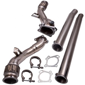 ท่อไอเสียเทอร์โบสแตนเลสเหมาะสำหรับรถออดี้ S4 <span class=keywords><strong>RS4</strong></span> A6ควอตโต2.7L <span class=keywords><strong>B5</strong></span>/ C5 1997-2005 3 "(76มม.) เรียวถึง2.5"(64มม.) - Product Image 5