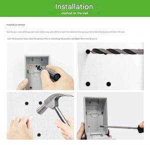 Boîte à clés numérique étanche en alliage d'aluminium durable, coffre-fort à clés externes de sécurité à 4 positions avec mur à <span class=keywords><strong>code</strong></span> robuste - Product Image 5