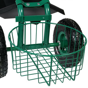 Garden Chair <b>Cart</b> With Rotating Seat And Plastic <b>Tool</b> Tray <b>For</b> Garage Storage - Product Image 2
