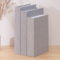 Livres décoratifs vierges personnalisés en lin couleur unie pour salon, hôtel, club, maison, avec couverture rigide, pour impression