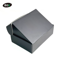 Boîte à vêtements en papier noir sur mesure, grande, pour perruque, boîte d'expédition, emballage rigide en carton de luxe, boîte cadeau pour robe de mariée