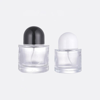 Flacon de parfum en verre transparent, flacon pulvérisateur de parfum rond vide, 30 ml, 50 ml, 100 ml, OEM ODM, logo personnalisé