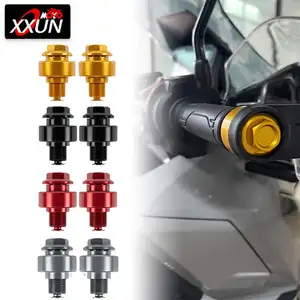 XXUN Motorcycle CNC End Plug Handlebar Grips Ends Cover for XADV 750 CRF1000L CRF1100L Africa Twin Adv Sports 2018-2023