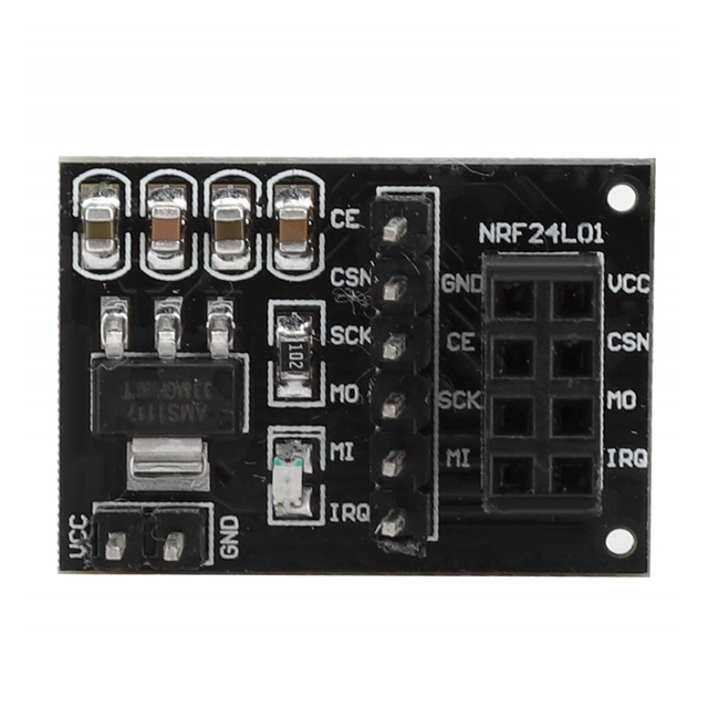 NRF24L01+ Breakout Adapter, 3.3V 8Pin NRF24L01+ Wireless Module Pinboard Socket Adapter Module Board