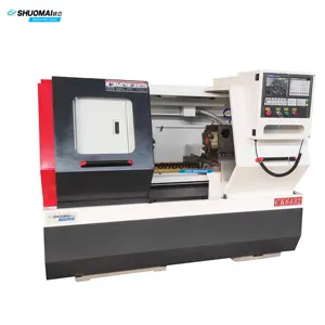 SHUOMAI Torno CNC pequeño de alta precisión CK6432 Máquina de torneado CNC de metal