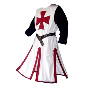 Costume de chevalier templier Yi Xiaoyi pour homme, ensemble complet avec cape à capuche à croix rouge, tenue médiévale pour cosplay - Product Image 2