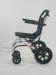 Fauteuil roulant pliable de voyage en acier carbone ultraléger |   Fauteuil roulant d'avion portable antichoc - Product Image 3