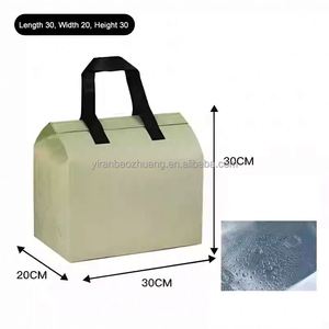 Sac isotherme en non-tissé avec feuille d'aluminium, petit format, pour livraison de boissons chaudes et froides, café et repas, jetable - Product Image 1