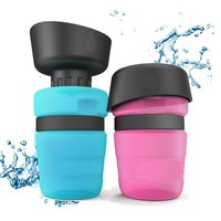 Bouteille d'eau portable en plastique anti-fuite pour chien, idéale pour les voyages en extérieur, bouteille d'eau compressible pour animaux de compagnie (chats et chiens) – Vente en gros, OEM, ODM