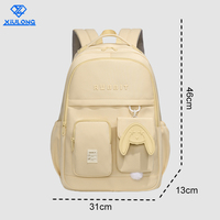 Sacs à dos de voyage décontractés en polyester imperméable, grande capacité, durables, avec pendentif lapin mignon, multi-poches, fermeture éclair, vente en gros