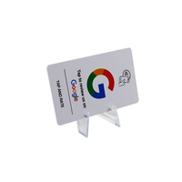 Carte NFC programmable de taille CR80 pour avis Google, puce NFC 213 13,56 MHz, carte RFID professionnelle pour supermarché