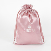 Sac à cordon en tissu satiné haut de gamme, directement de l'usine, sac de rangement en faux satin de soie, sac d'emballage cadeau en tissu