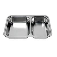 Nouveauté : Plat en acier inoxydable 304, assiette pour restauration rapide, cantine, boîte à lunch bento