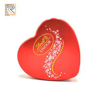 Boîte en métal personnalisée pour bonbons en forme de cœur, chocolat, avec revêtement UV de qualité alimentaire, emballage cadeau recyclable, logo personnalisable, marque RZ, usine